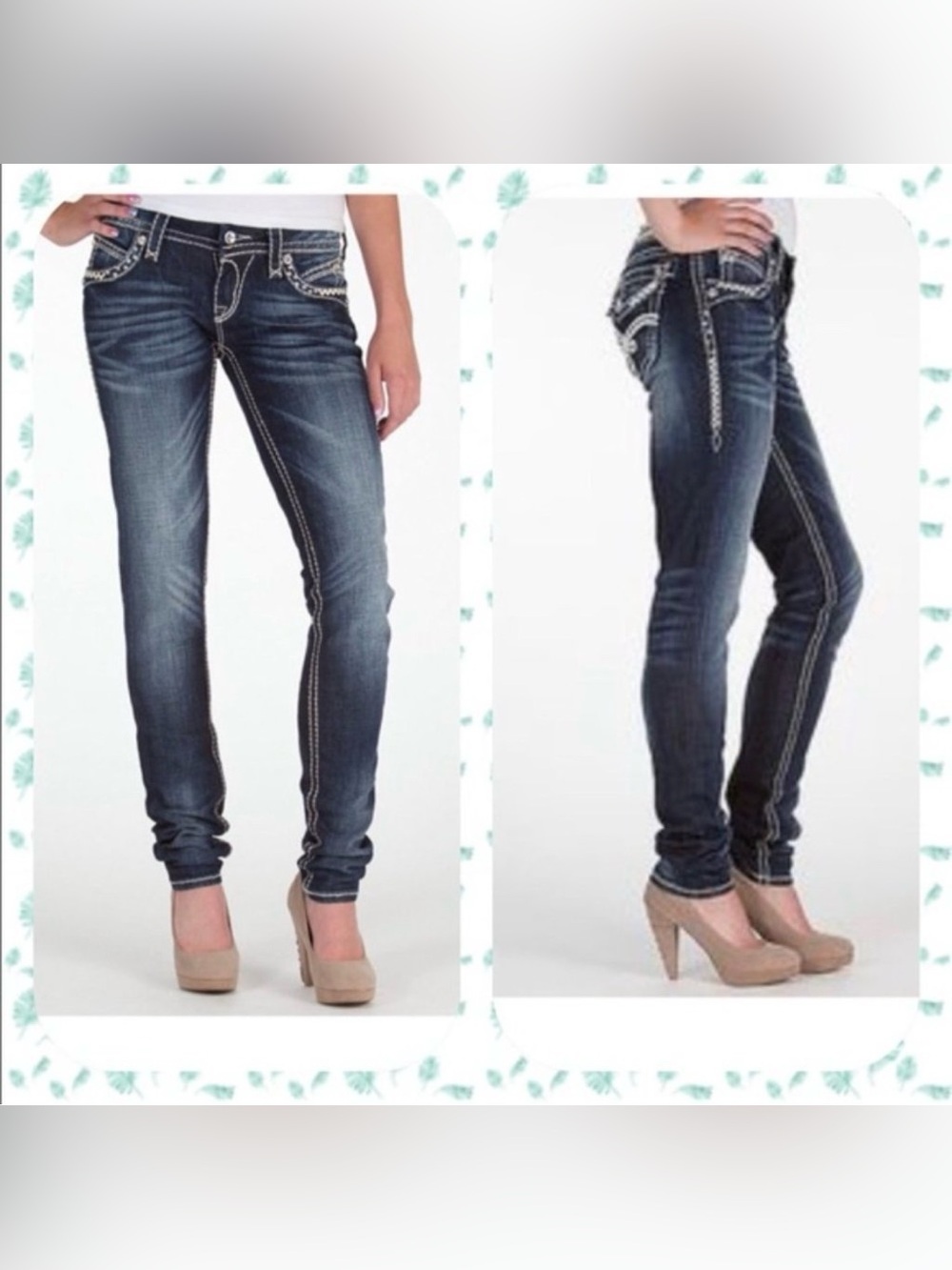 Rock Revival Womens Jeans Elena Skinny 30